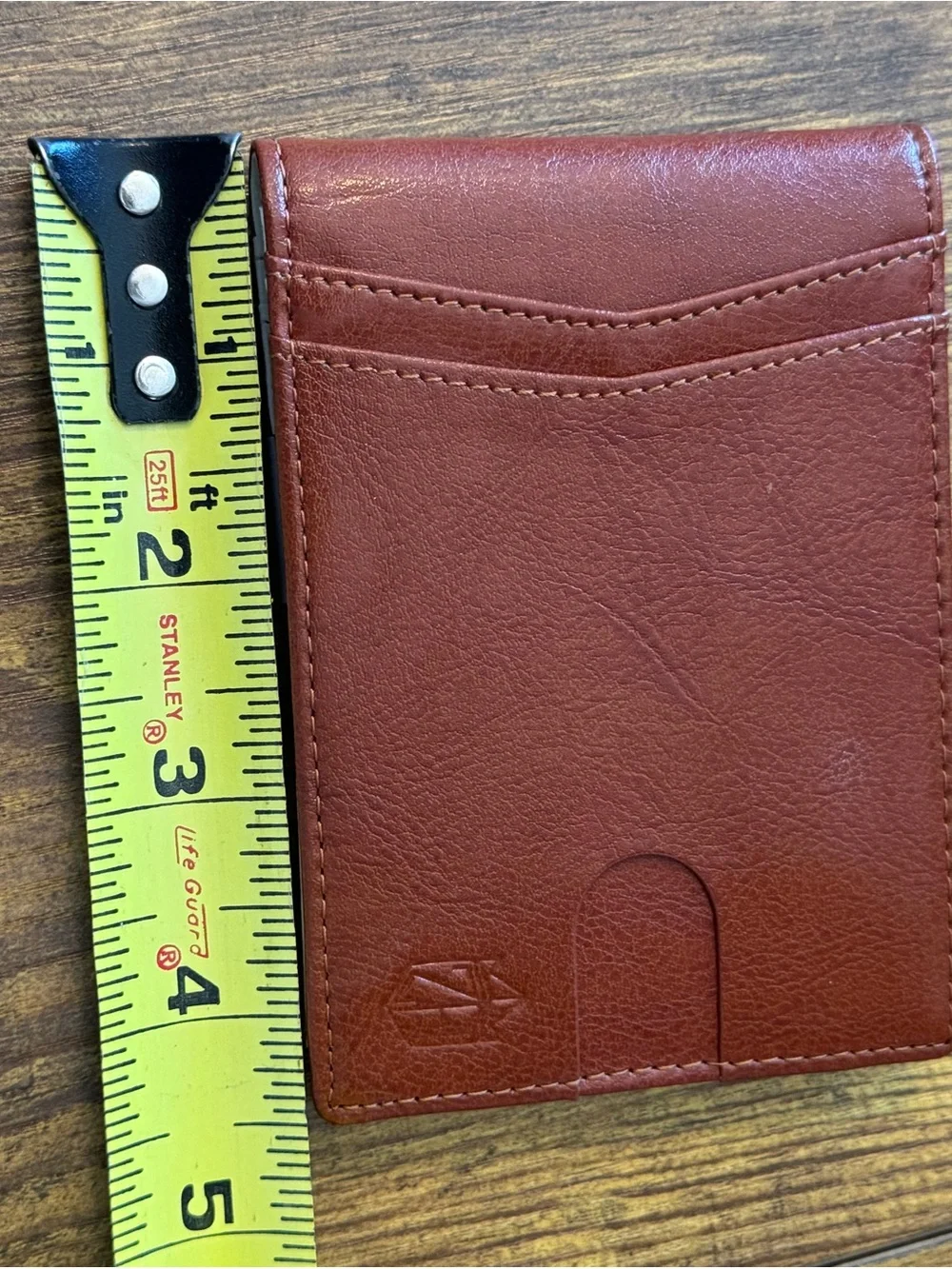 Zitahli Vega RFID Blocking Leather Money Clip Wallet Slim Bifold Brown ID Window